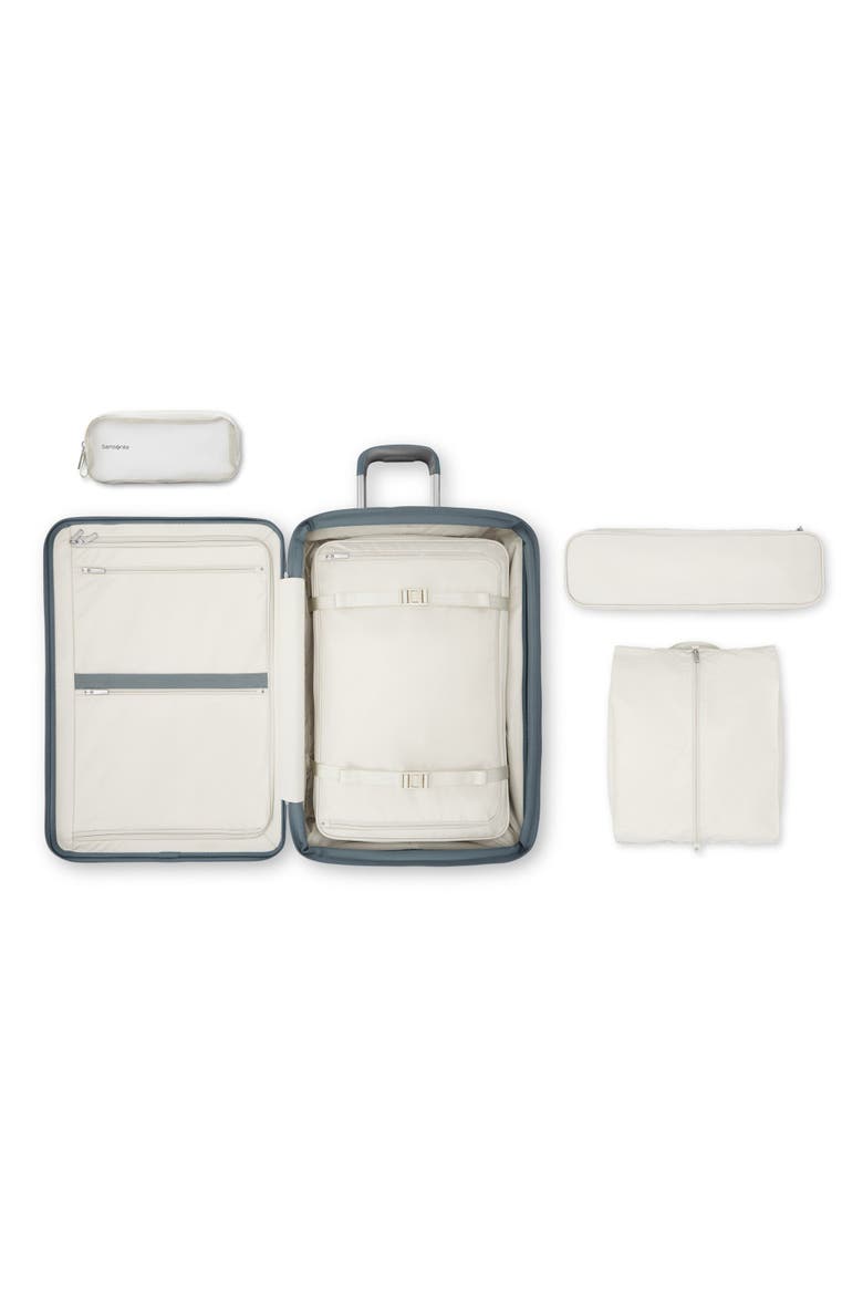 Silhouette 18 Hardside Expandable 25" Checked Spinner Luggage, Alternate, color, Slate Blue