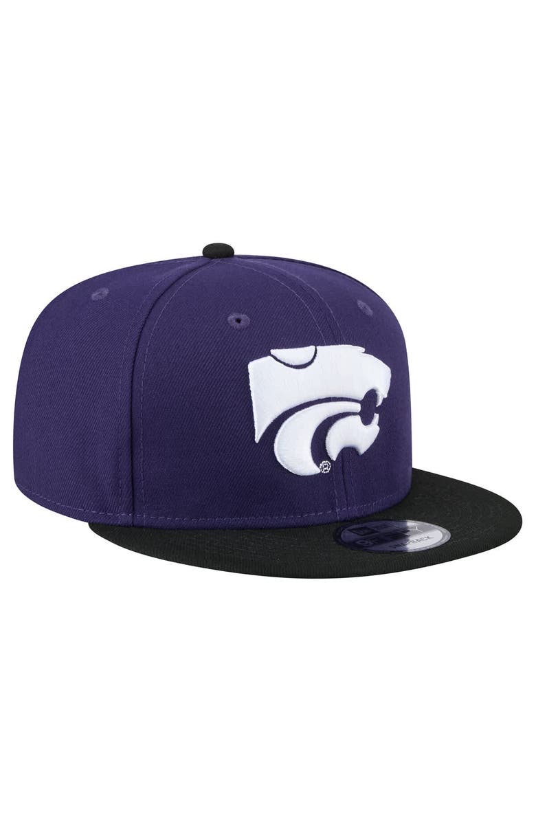 New Era Men's New Era Purple/Black Kansas State Wildcats Two-Tone 9FIFTY Snapback Hat, Alternate, color, 