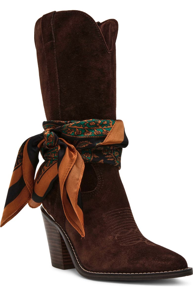 Steve Madden Sally Scarf Boot, Main, color, Brown Suede