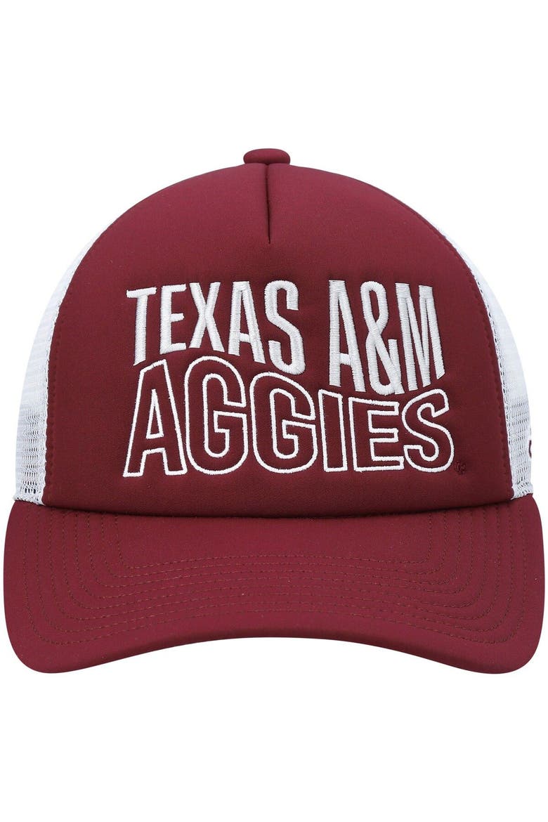 Men's adidas Maroon/White Texas A&M Aggies Wave Foam Trucker Snapback Hat, Alternate, color, Maroon