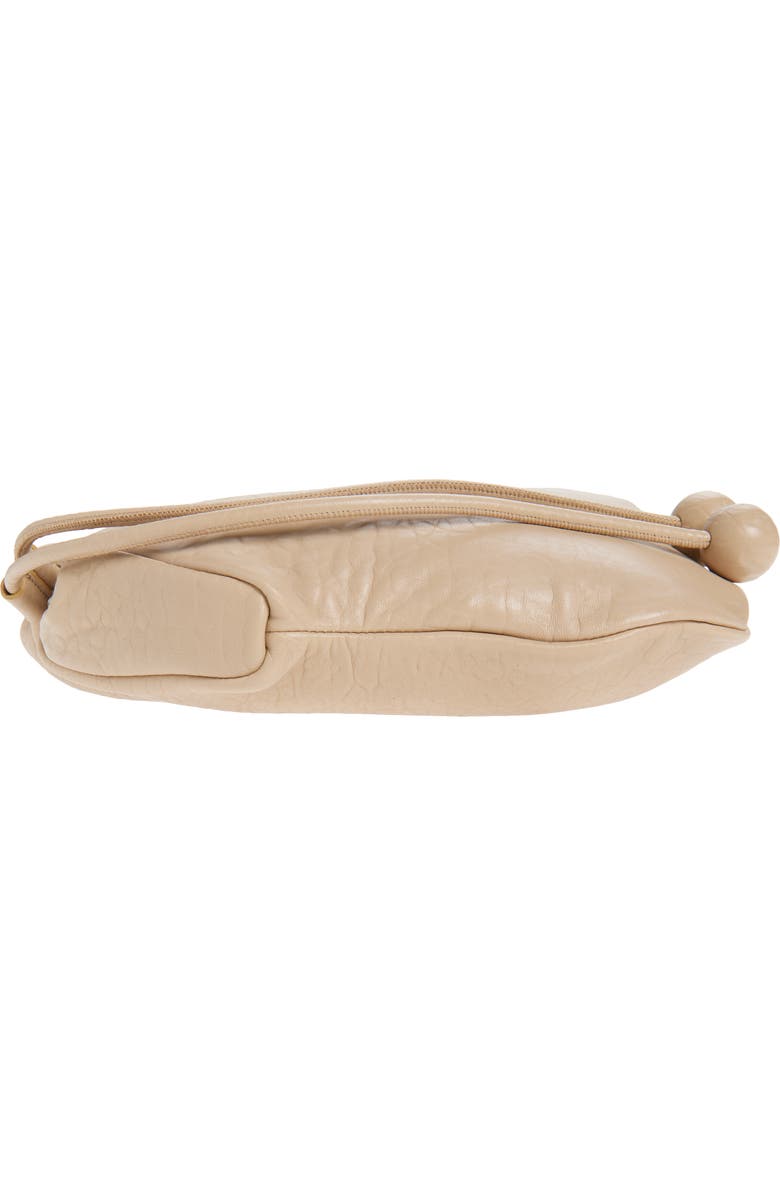 Marni Small Sling Leather Hobo Bag, Alternate, color, Dune