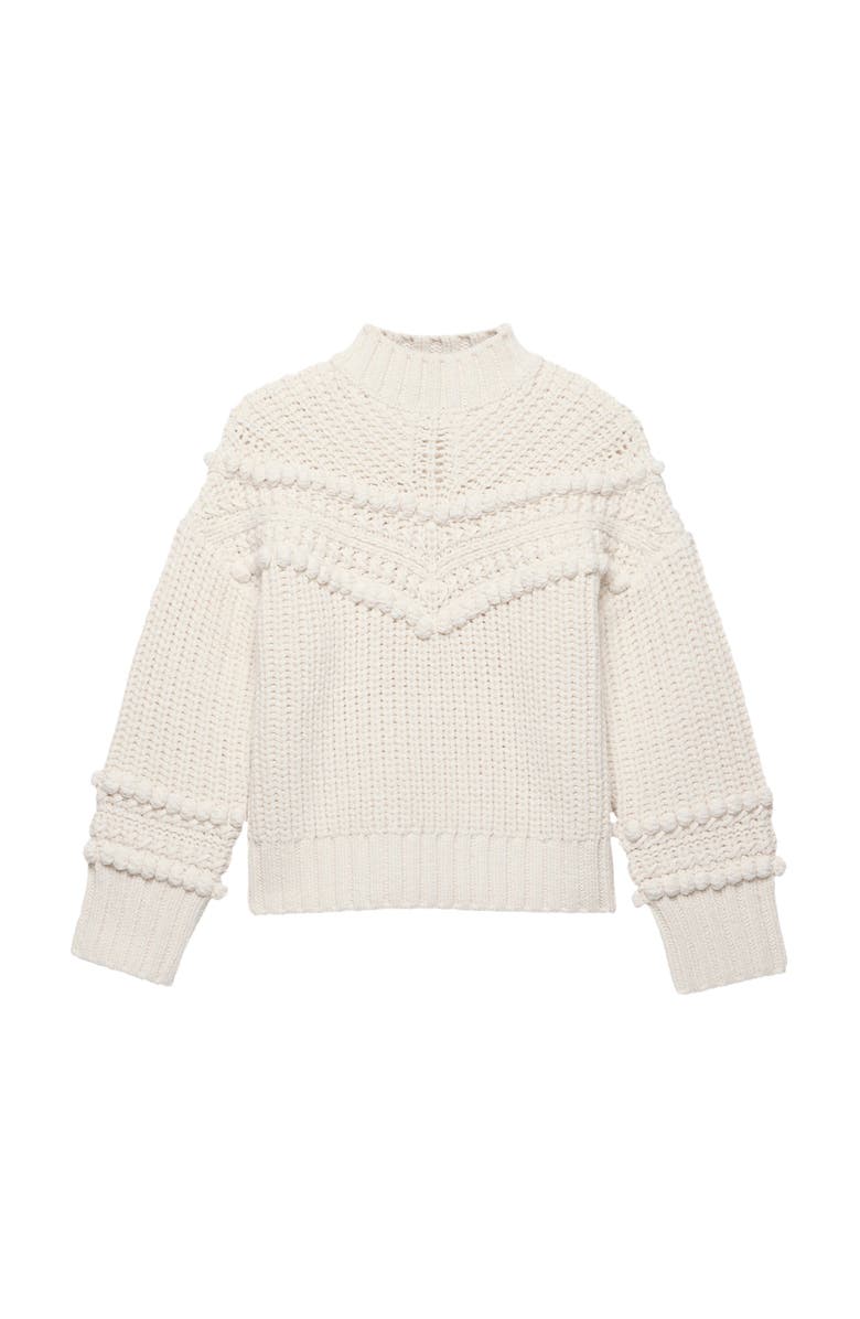 MINT VELVET Bobble Detail Knit Sweater, Alternate, color, Cream