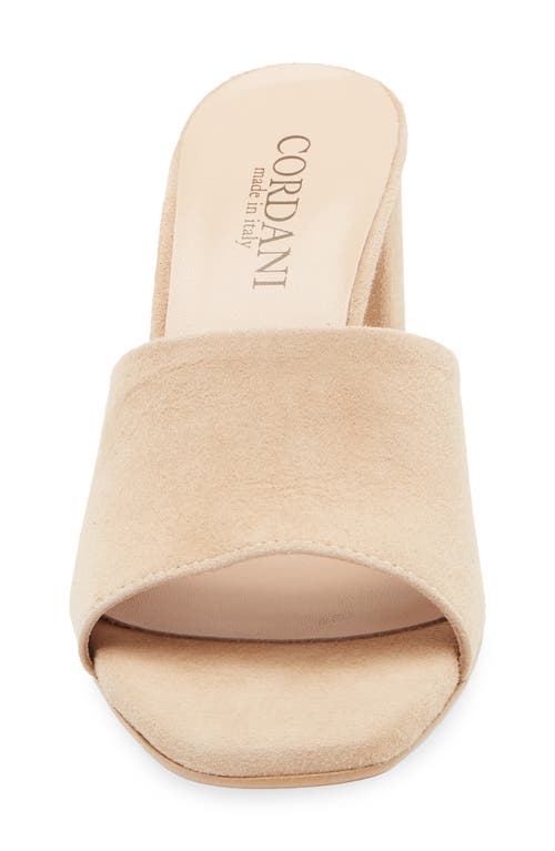 Cordani Irina Slide Sandal In Camoscio Cream