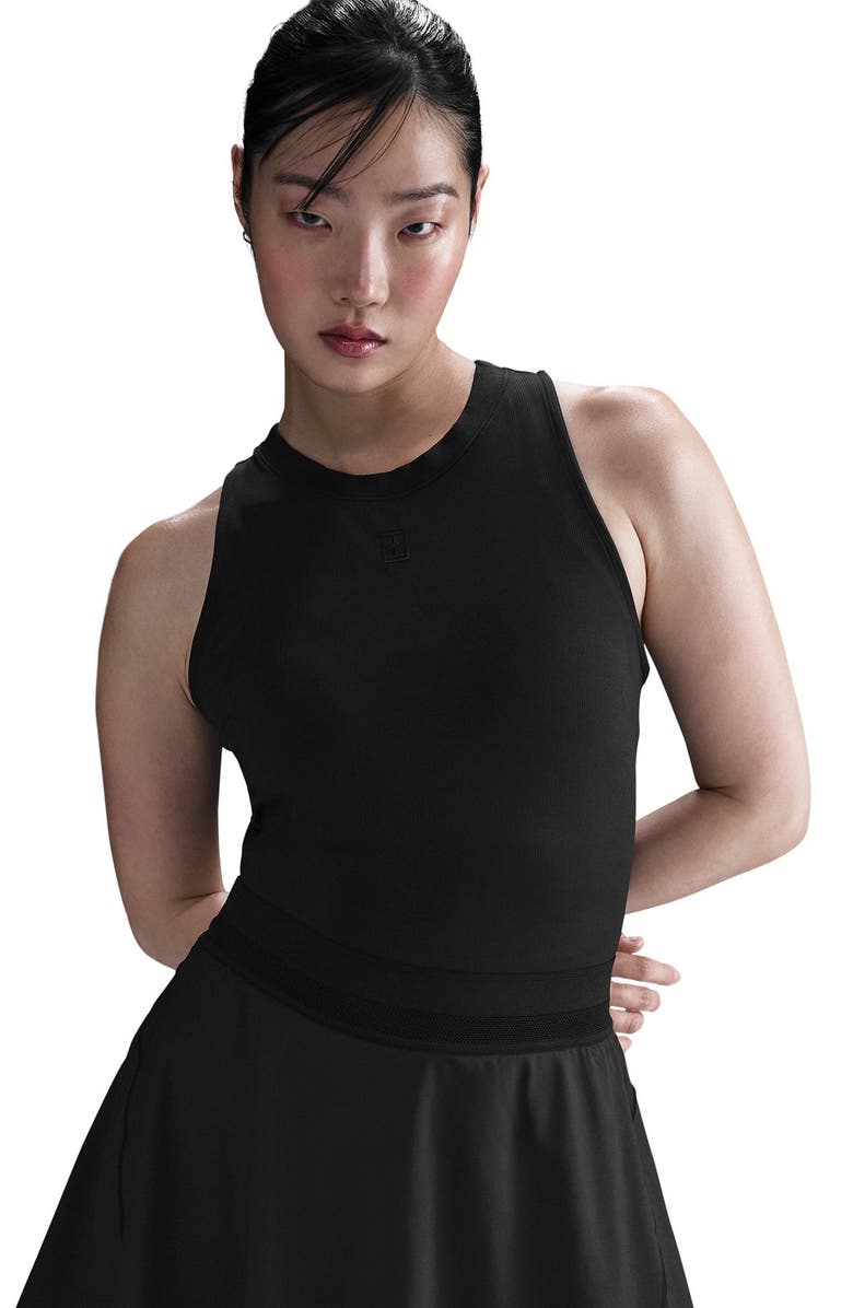 Nike Court Ace Advantage Dri-FIT High Waist Tennis Skirt, Alternate, color, 010 Black/Black