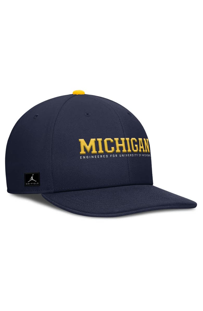 Jordan Brand Men's Jordan Brand Navy Michigan Wolverines 2025 On-Field Pro Performance Adjustable Hat, Alternate, color, Navy