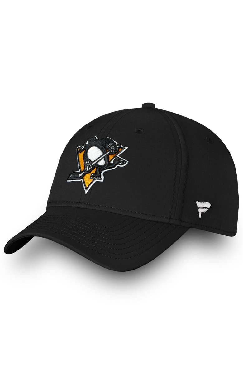 FANATICS Men's Fanatics Branded Black Pittsburgh Penguins Core Primary Logo Flex Hat, Alternate, color, Black