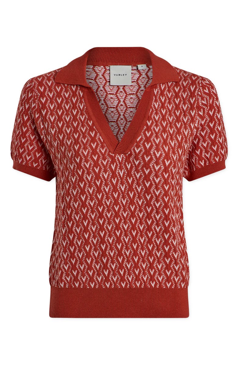 Varley Ezrella Polo Sweater, Alternate, color, Baked Apple