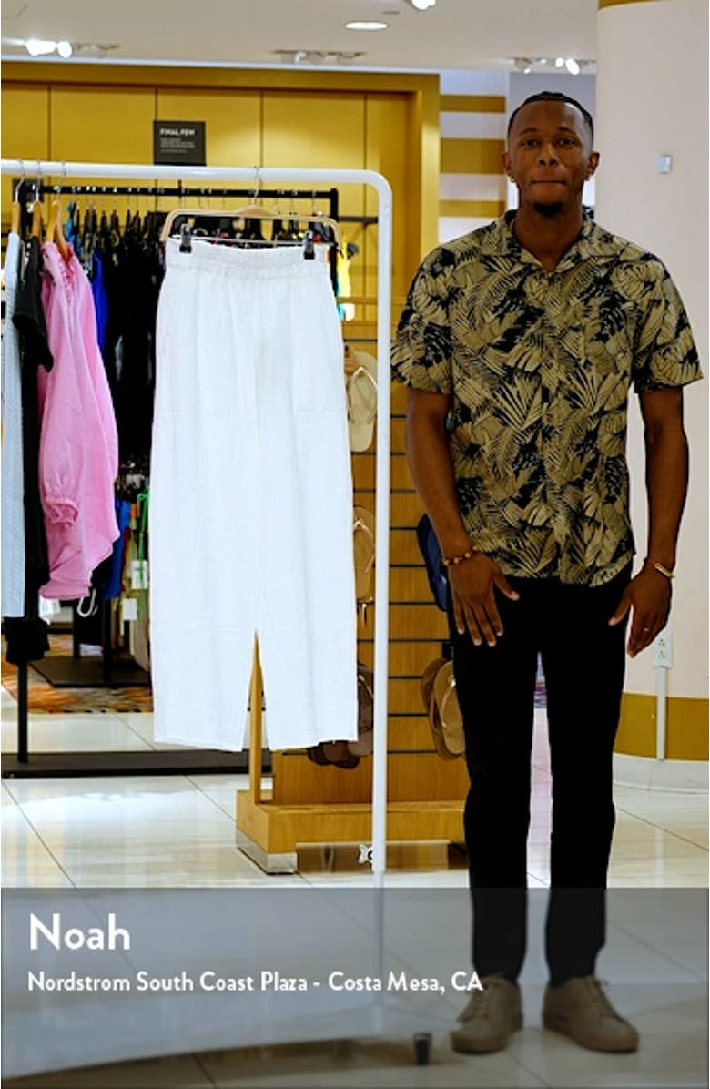 Leon Crinkled Organic Cotton Crop Pants, sales video thumbnail