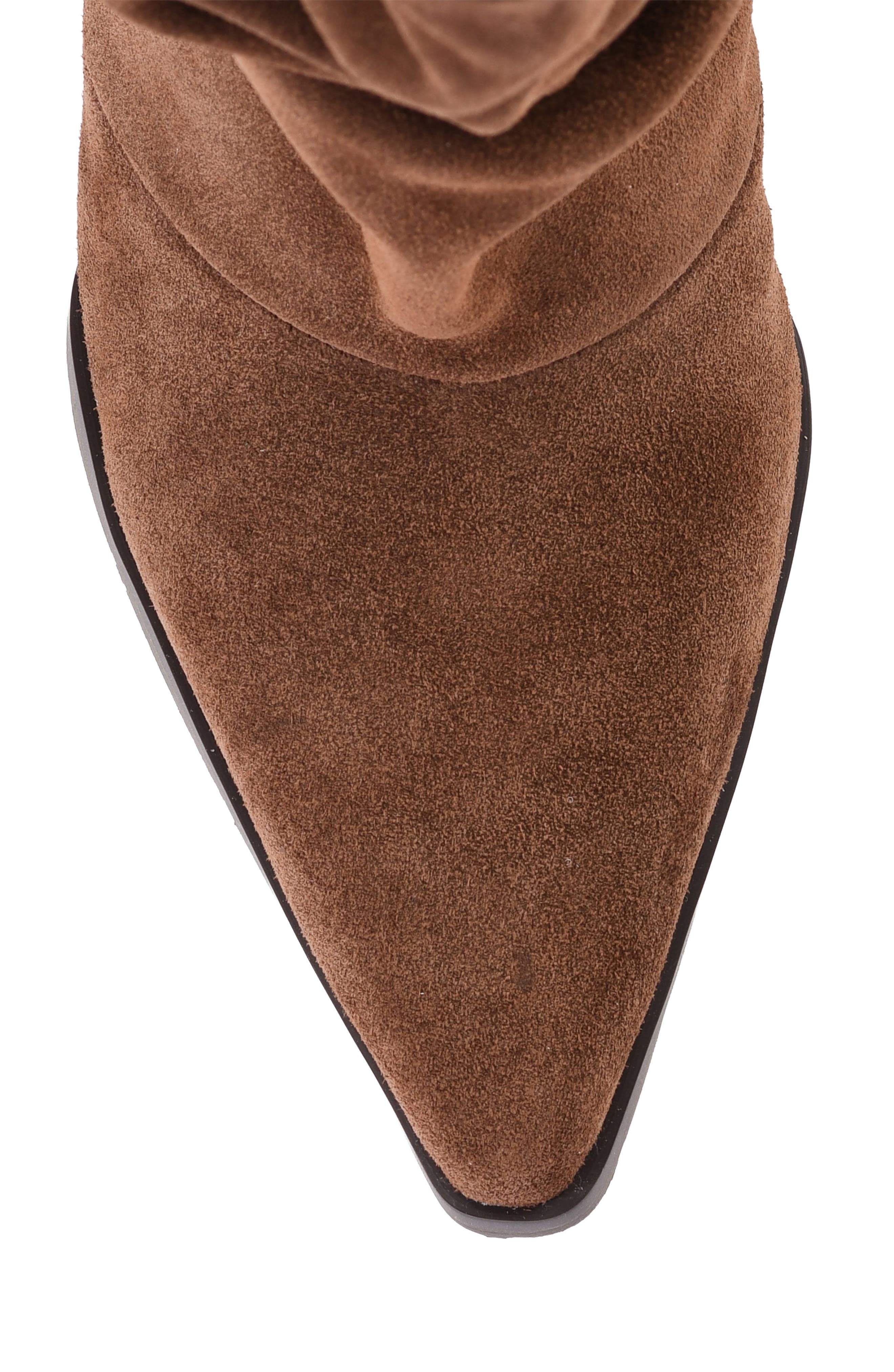 The Getty Slouch Wedge Bootie, Alternate, color, DARK BROWN