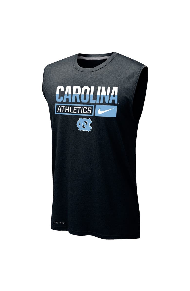 Nike Men's Nike Black North Carolina Tar Heels Wordmark Drop Legend Performance Tank Top, Alternate, color,