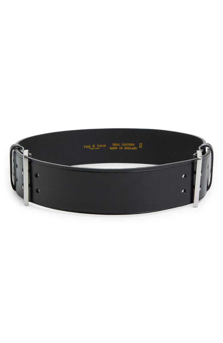 rag & bone Reboot Double Buckle Leather Belt, Main, color, 