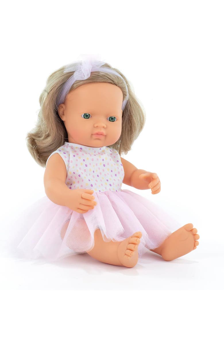 Miniland My Friends and Me Collection Baby Girl Doll with Dark Blonde Hair - 15", Main, color, Beige
