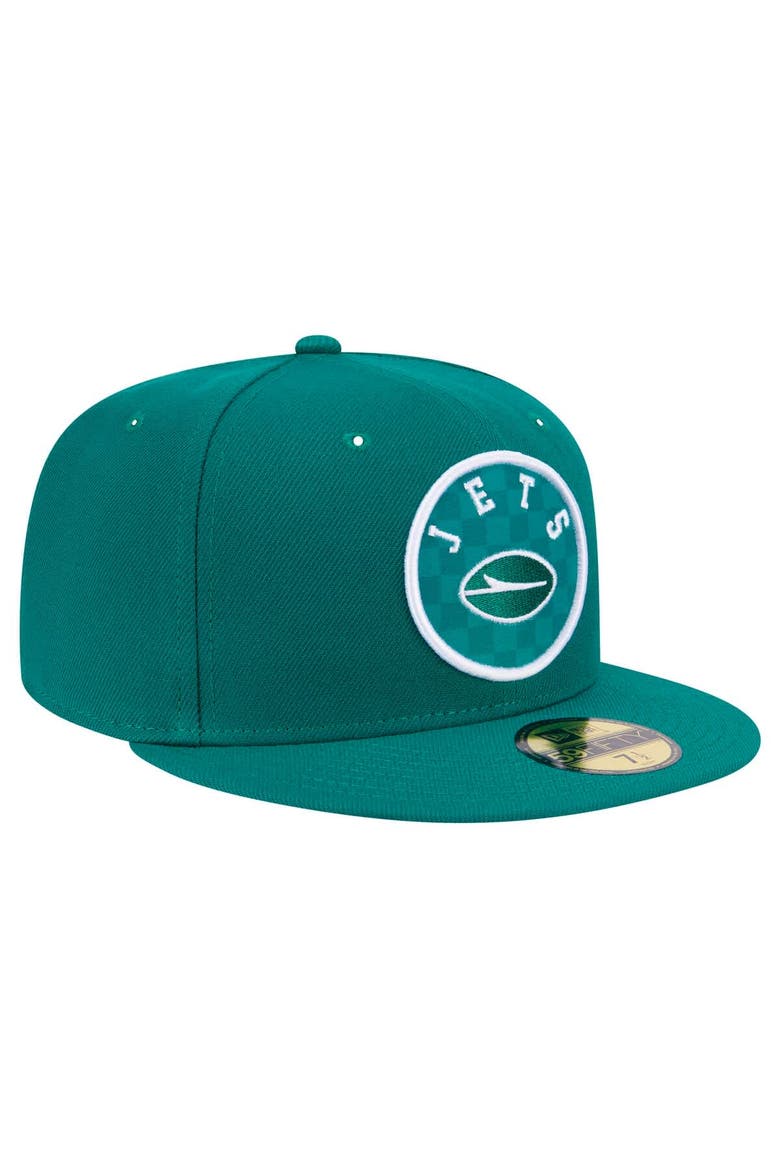 Men's New Era Green New York Jets Checkered 59FIFTY Fitted Hat, Alternate, color, Green