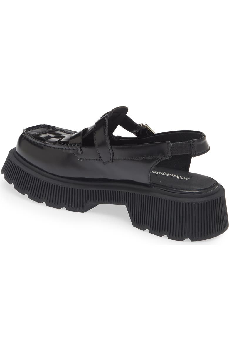 Jeffrey Campbell Crossed Platform Loafer, Alternate, color, Black