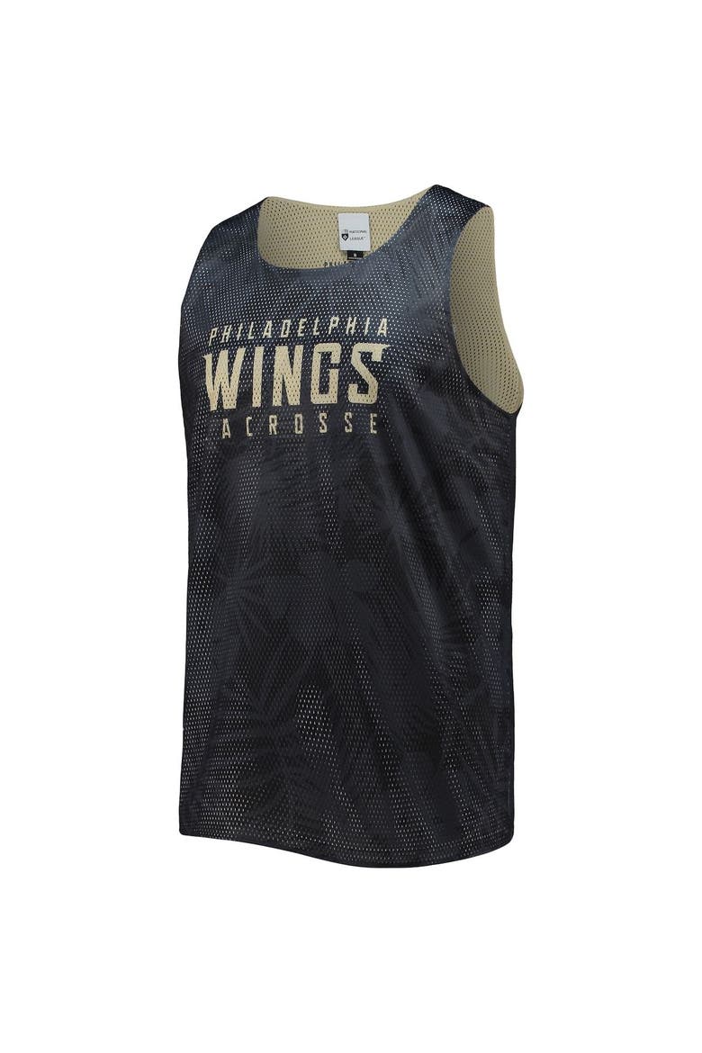 Men's FOCO Black/Gold Philadelphia Wings Reversible Mesh Tank Top, Alternate, color, Black