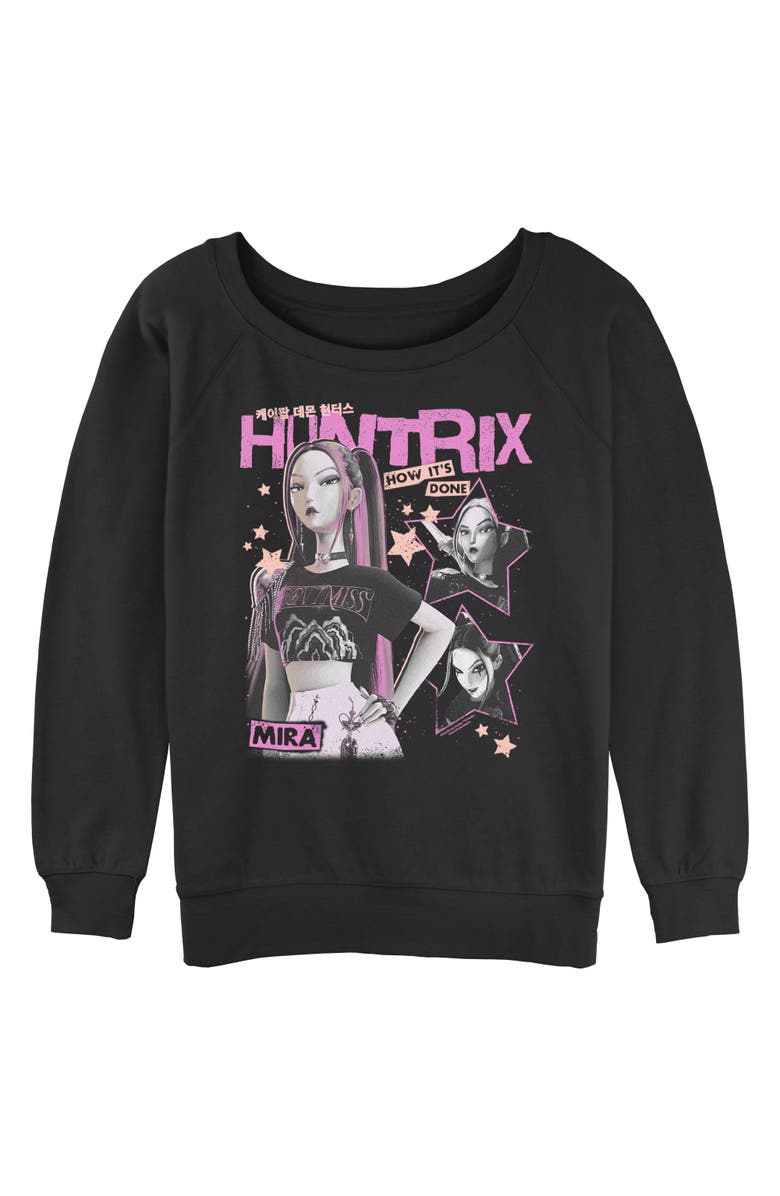 KPop Demon Hunters Junior's KPop Demon Hunters Pop Star Huntrix Mira  Sweatshirt, Main, color, Black