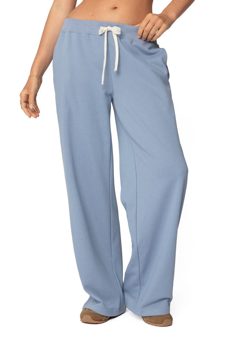 Straight Leg French Terry Sweatpants, Main, color, BLUE