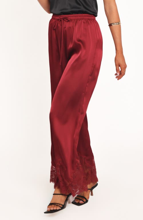 Petal And Pup Petal & Pup Viola Drawstring Waist Wide Leg Pants In Red