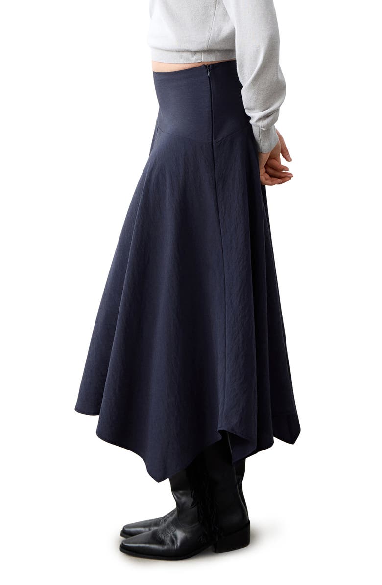 MANGO TEEN Handkerchief Hem Midi Skirt, Main, color, 