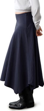MANGO TEEN Handkerchief Hem Midi Skirt