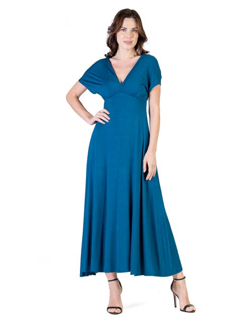 V-Neck Sleeveless Maxi Dress with Belt