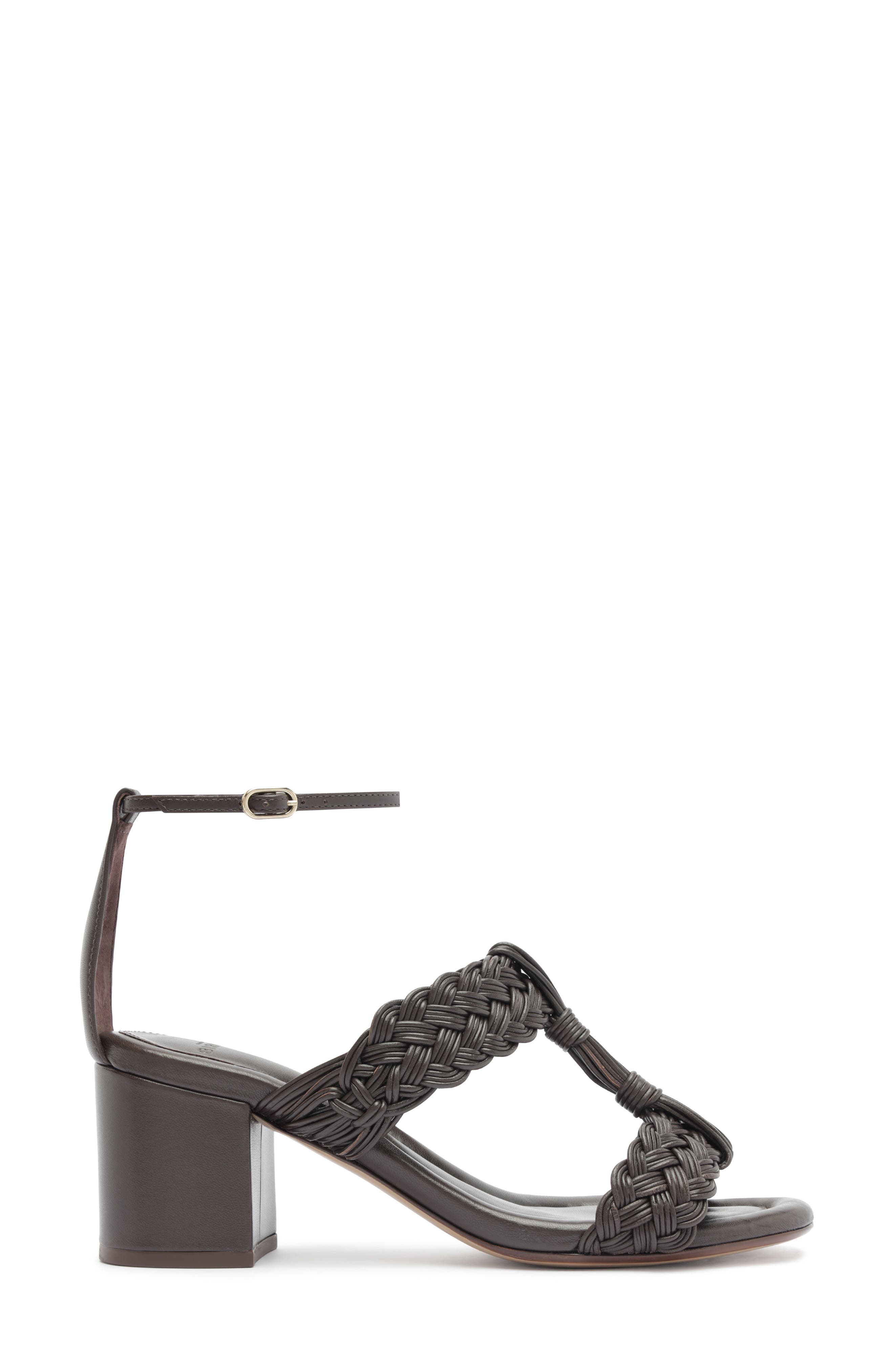 Thalia Leather Sandal, Alternate, color, DARK BROWN