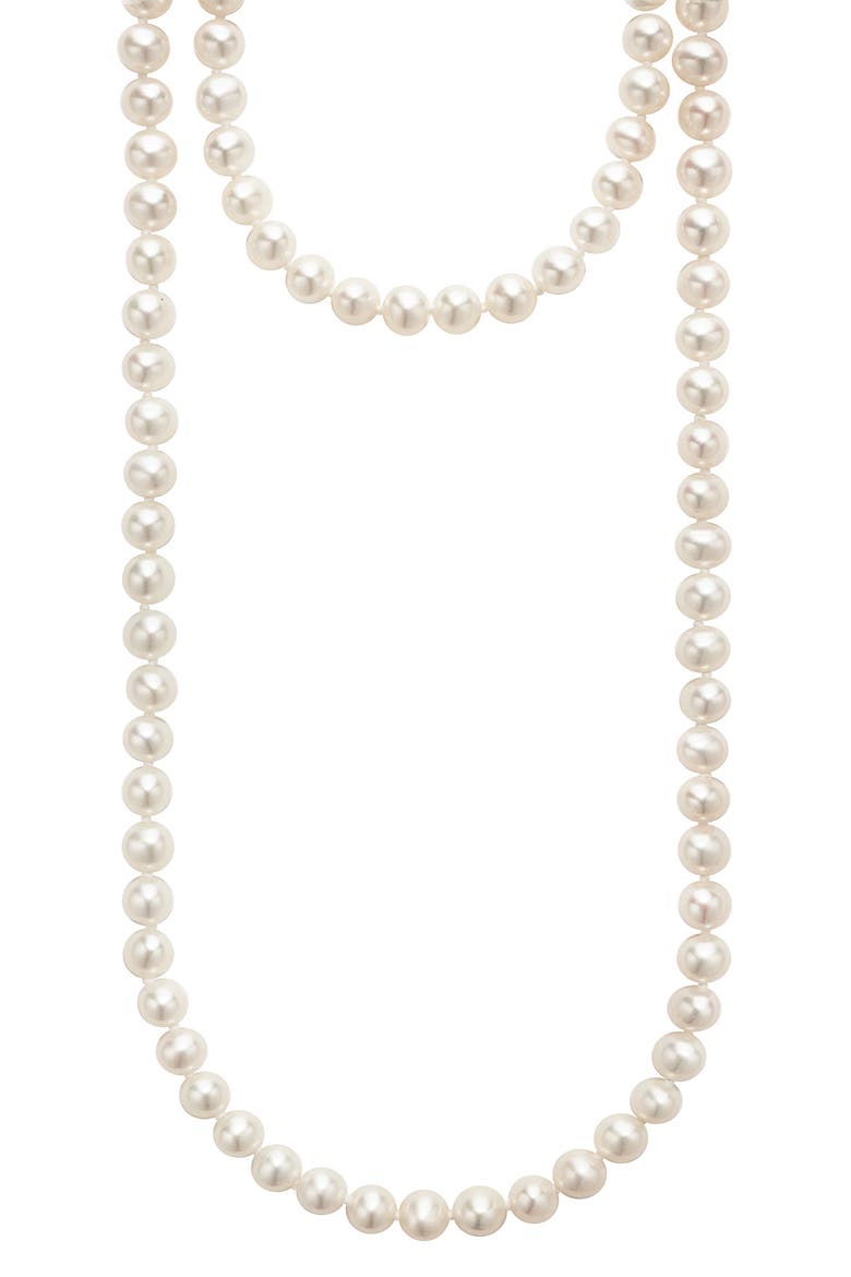 Luna Freshwater Pearl Necklace, Alternate, color, PEARL/ SILVER