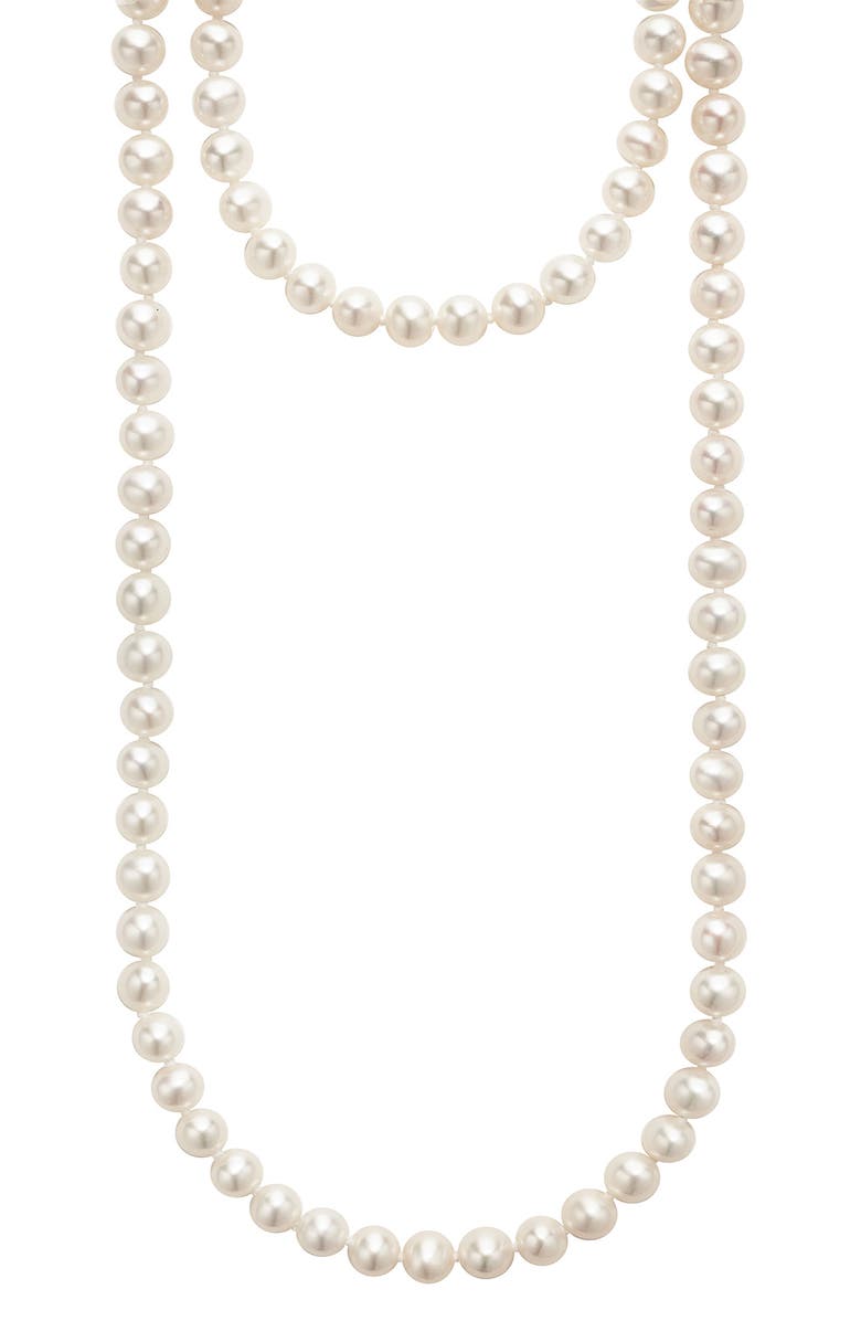 LAGOS Luna Freshwater Pearl Necklace, Alternate, color, Pearl/ Silver