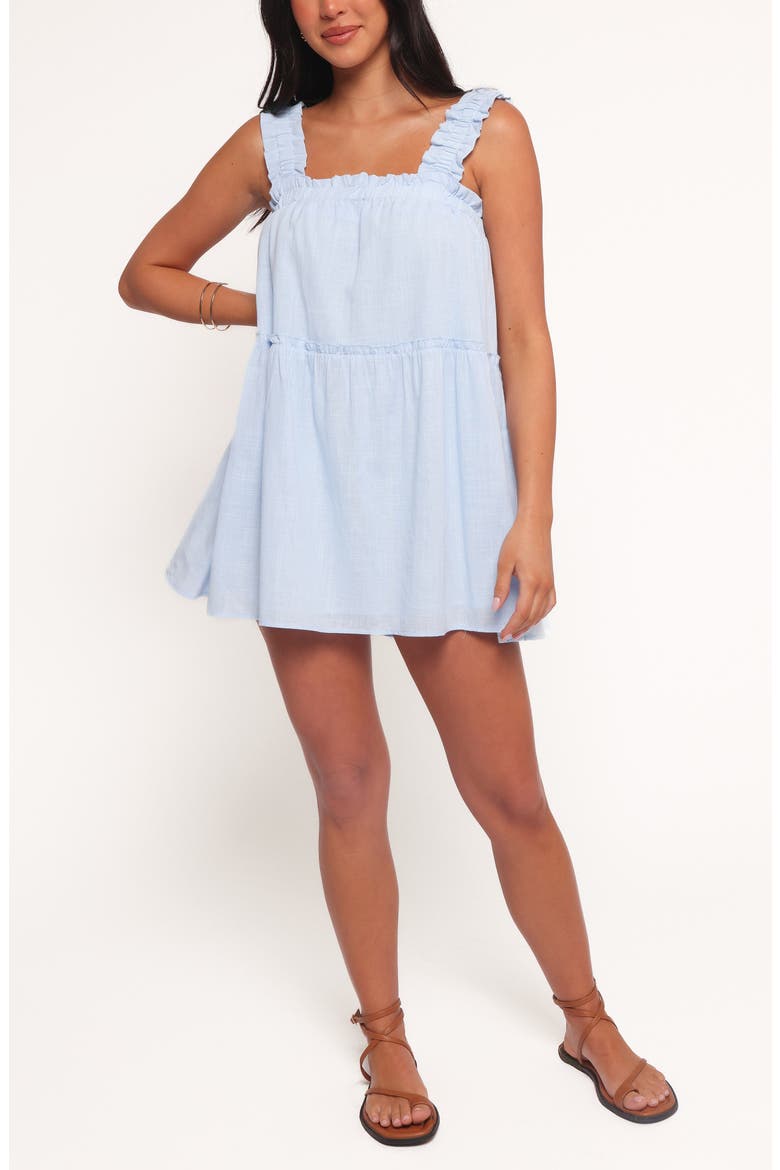 Elena Sleeveless Cotton Sundress, Main, color, LIGHT BLUE