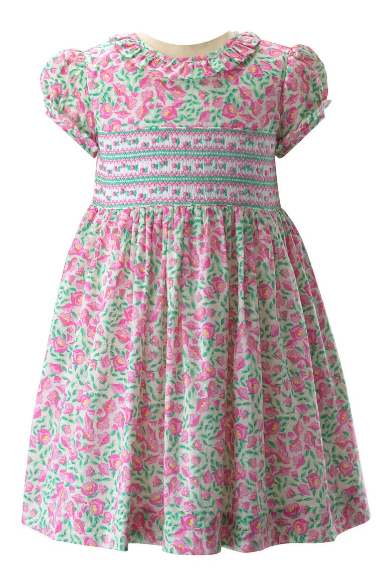 Kids' Floral Smocked Dress, Main, color, PINK