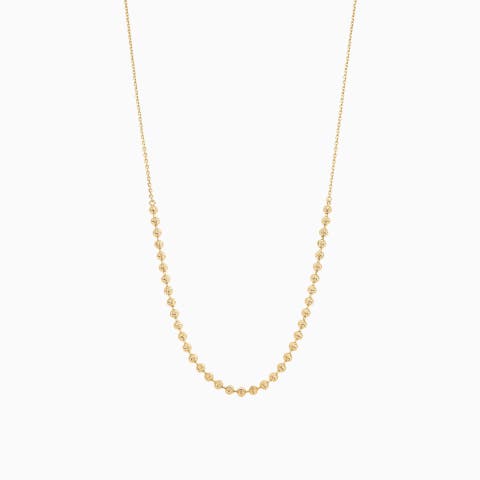 18k Gold Plated Sterling Silver Brigitte Ball Chain Necklace Gift Idea