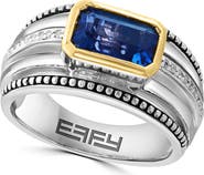 EFFY London Blue Topaz & Diamond Ring - 0.09ct.