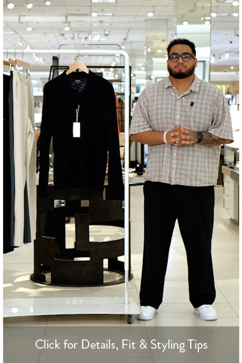 Long Sleeve Basketweave Polo video