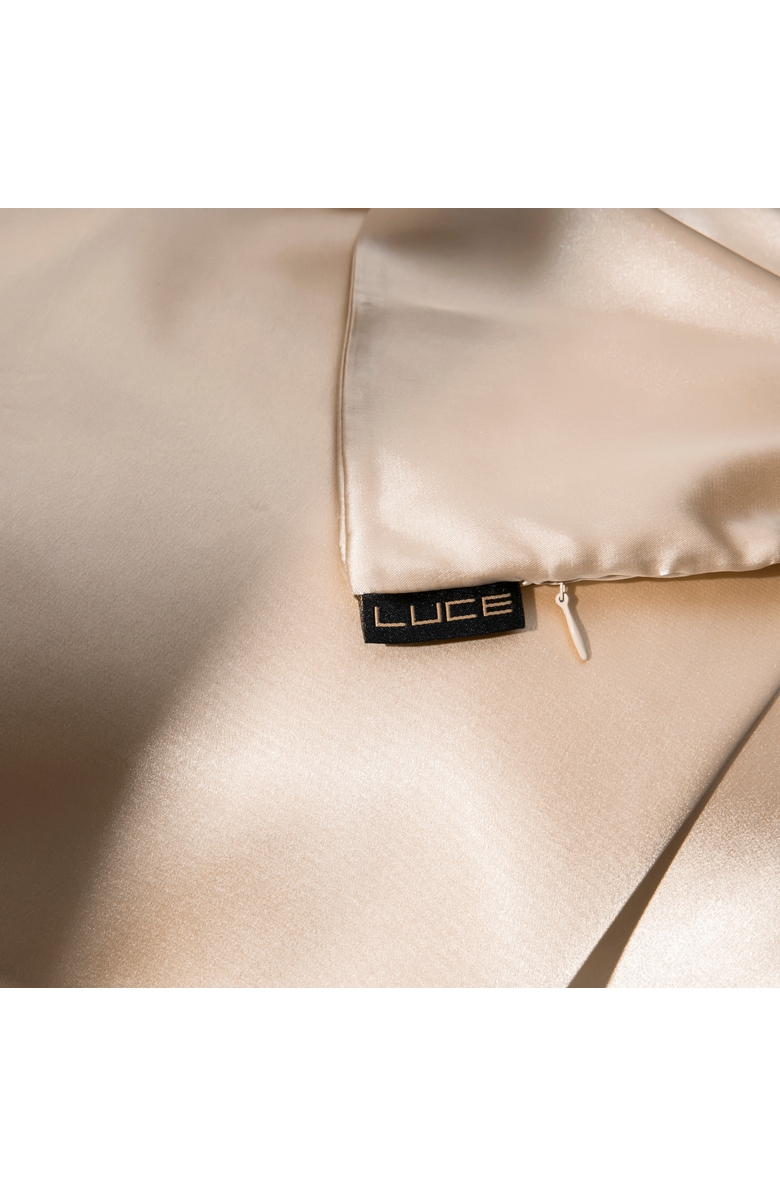 LUCE BEAUTY Silky Satin Pillow Case 2 Pieces, Alternate, color, Champagne