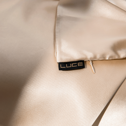 Luce Beauty Silky Satin Pillow Case 2 Pieces In Gold