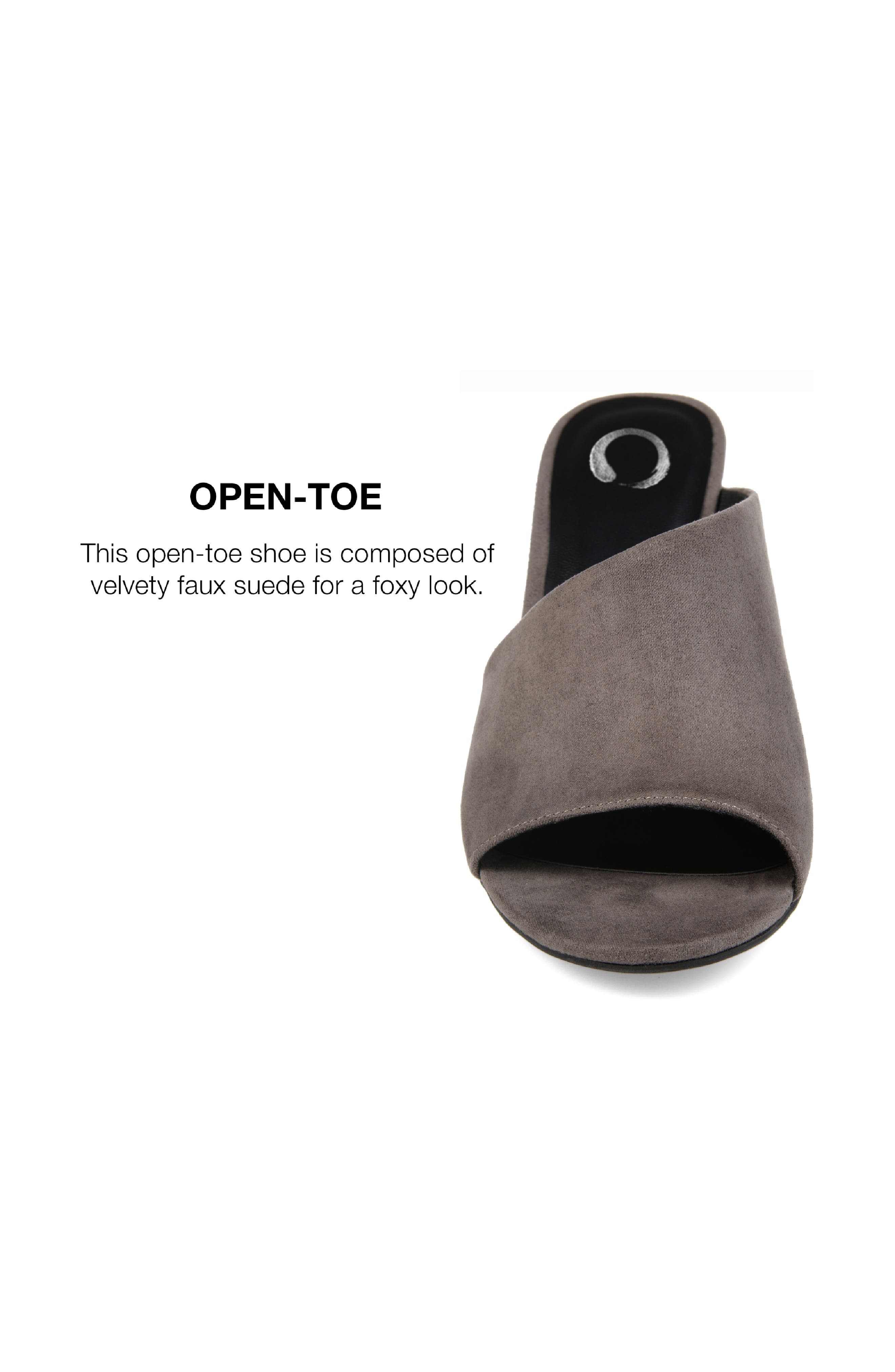 Journee Collection Allea Block Heel Mule - Wide Width, Alternate, color, Grey