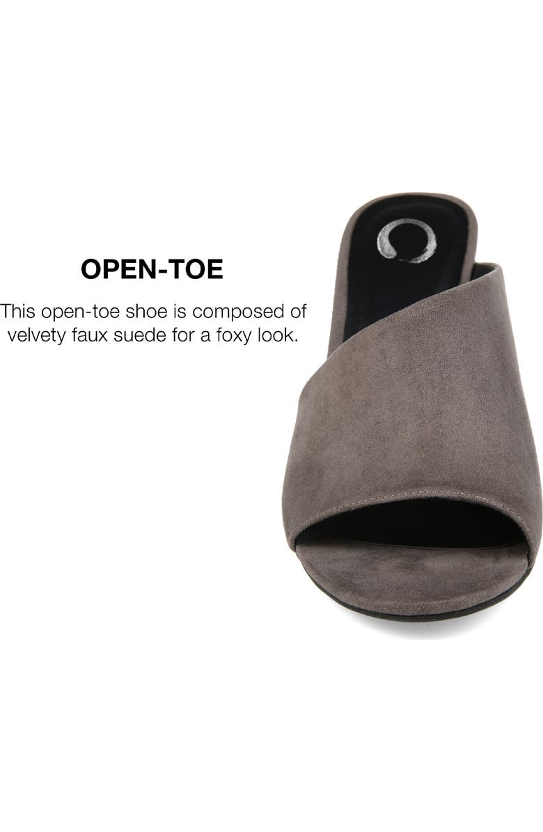 Journee Collection Allea Block Heel Mule - Wide Width, Alternate, color, Grey