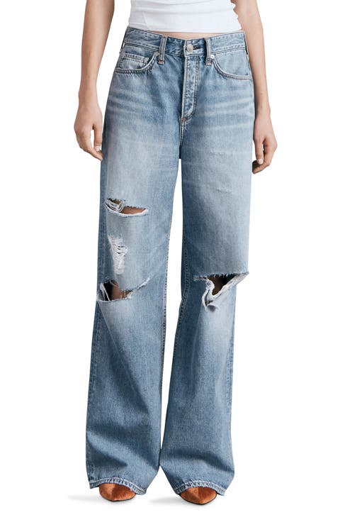Logan Ripped High Waist Wide Leg Jeans (Vandam)