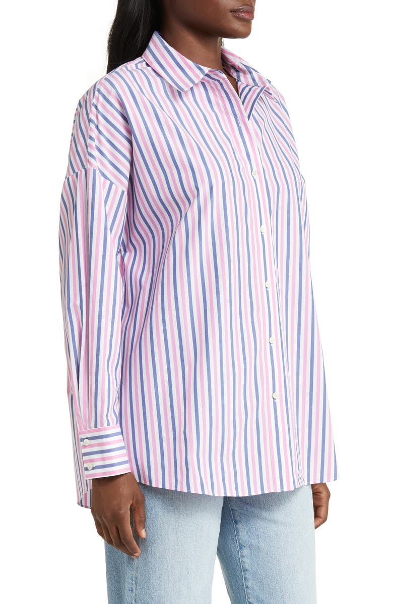 Favorite Daughter Ex-Boyfriend Stripe Button-Up Shirt, Alternate, color, 