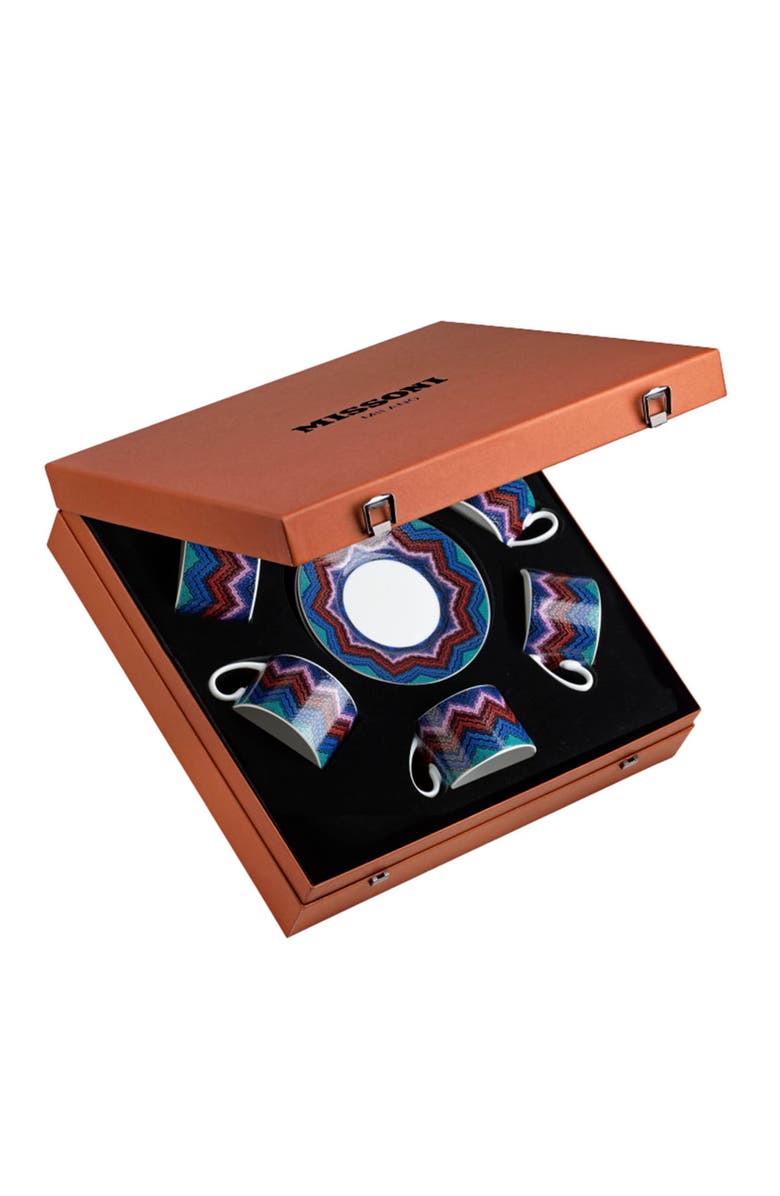 Missoni Tea Cup 
Saucer Set Of 6 In Luxury Box, Main, color, Multicolor 1