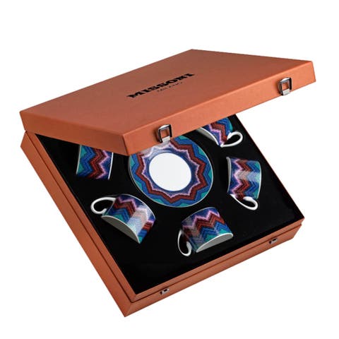 Tea Cup & Saucer Set Of 6 In Luxury Box