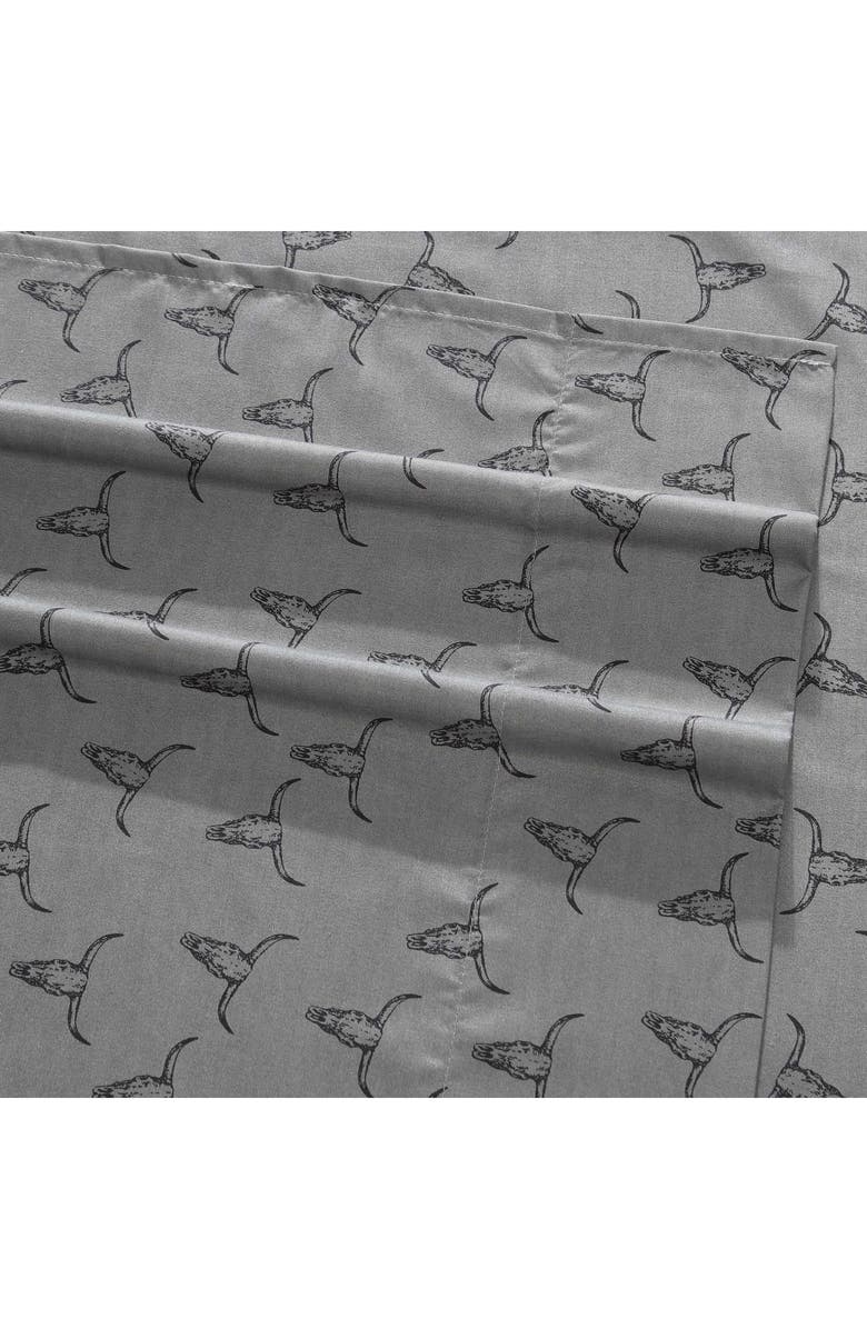 Wrangler Steer Skulls Sheet Set, Alternate, color, Dark Grey