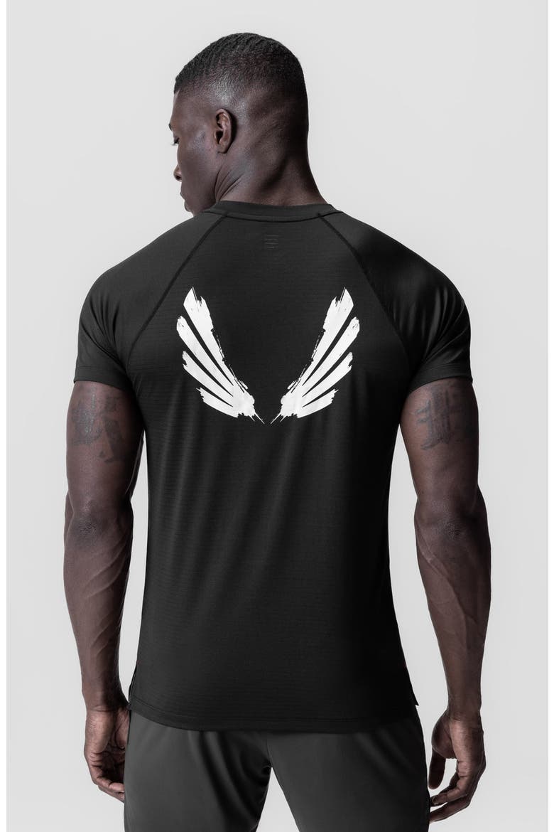 3D Lite 2.0 Lycra Brush Wings Fitted Tee, Alternate, color, Black