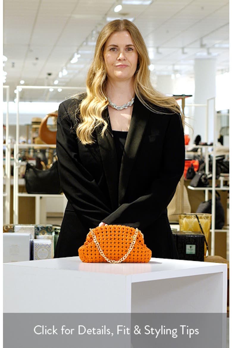 Everly Handwoven Faux Leather Frame Clutch video