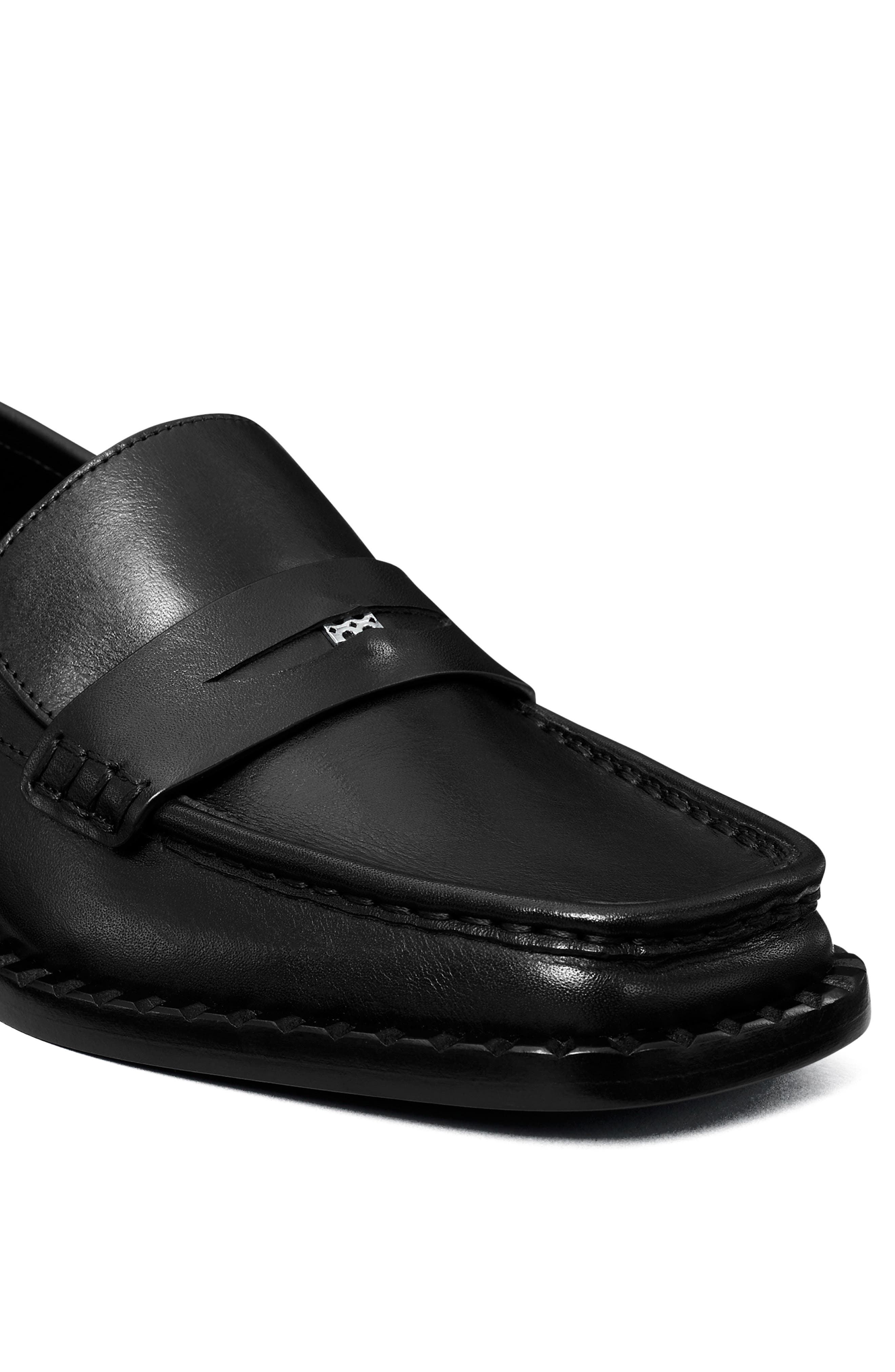 Tory Burch Square Toe Loafer, Alternate, color, Perfect Black