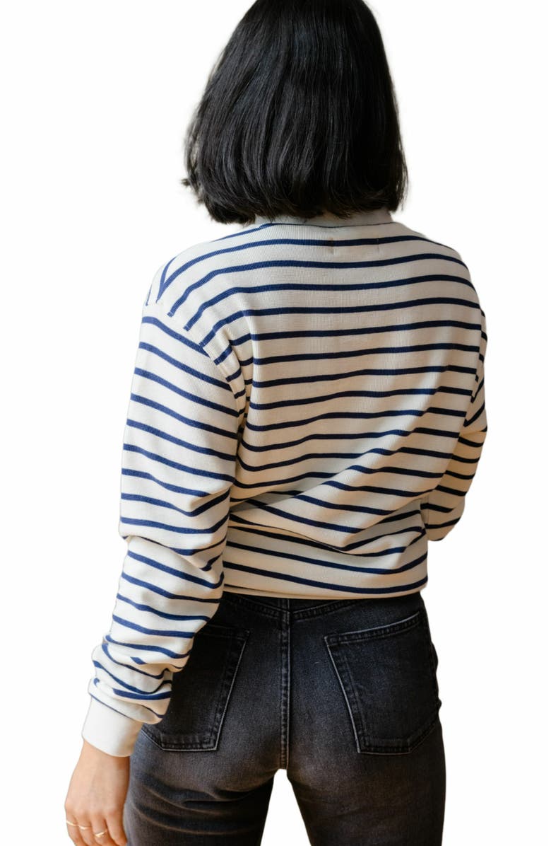 ABLE Brea Waffle Sweatshirt, Alternate, color, 