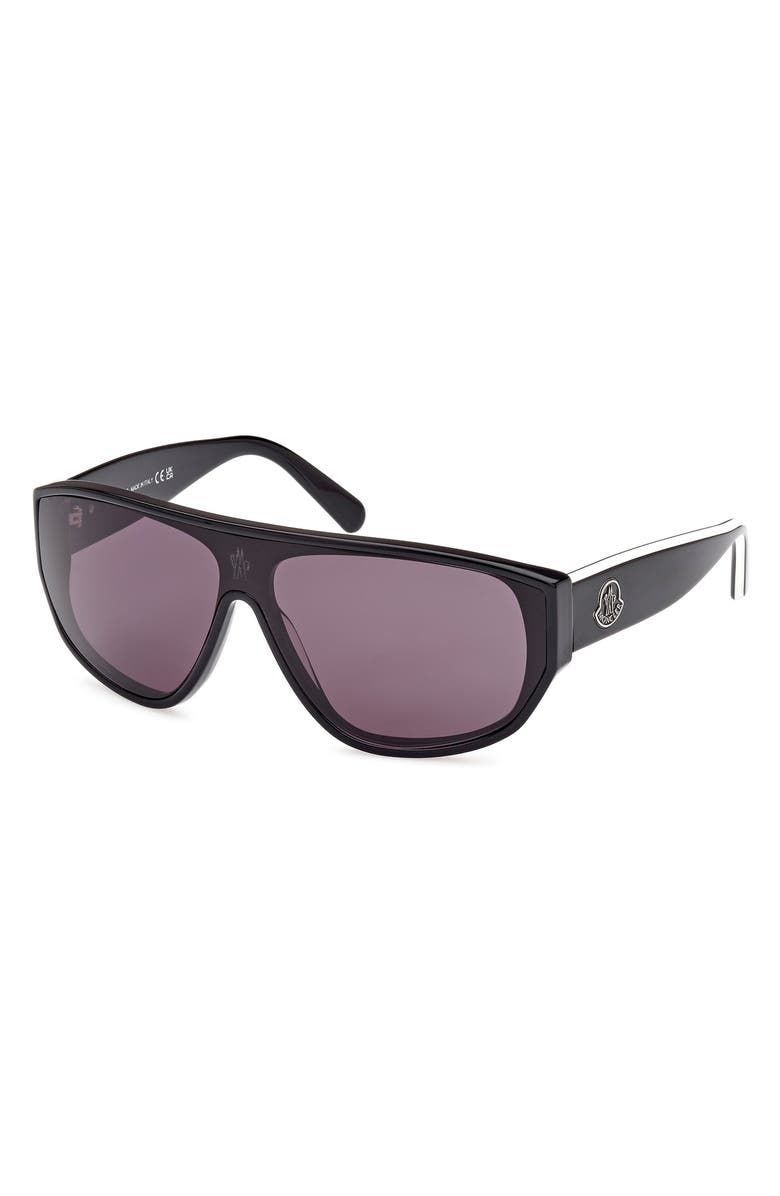 Moncler Tronn 138mm Shield Sunglasses, Alternate, color,