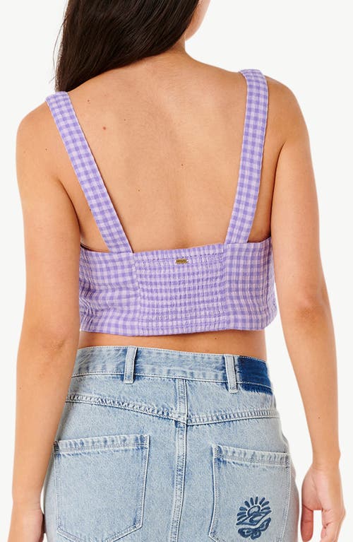 Rip Curl Premium Surf Check Crop Top In Purple