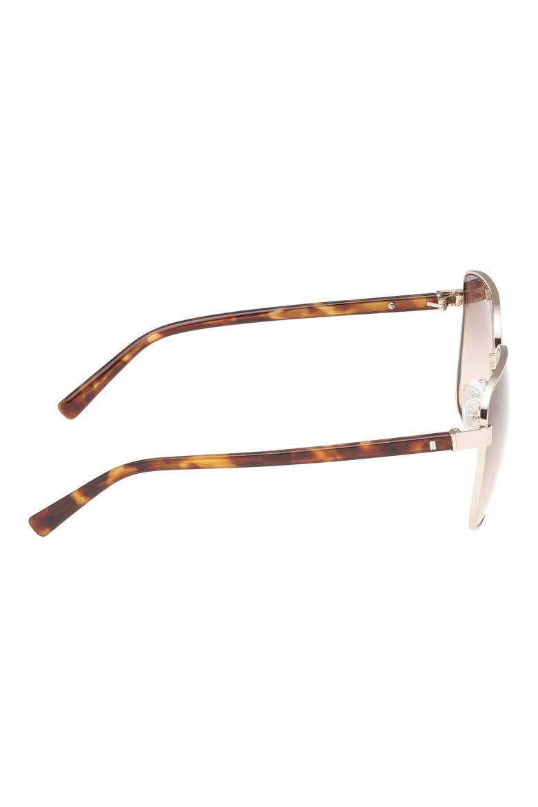 58mm Square Sunglasses, Alternate, color, GOLD / BROWN BEIGE GRADIENT