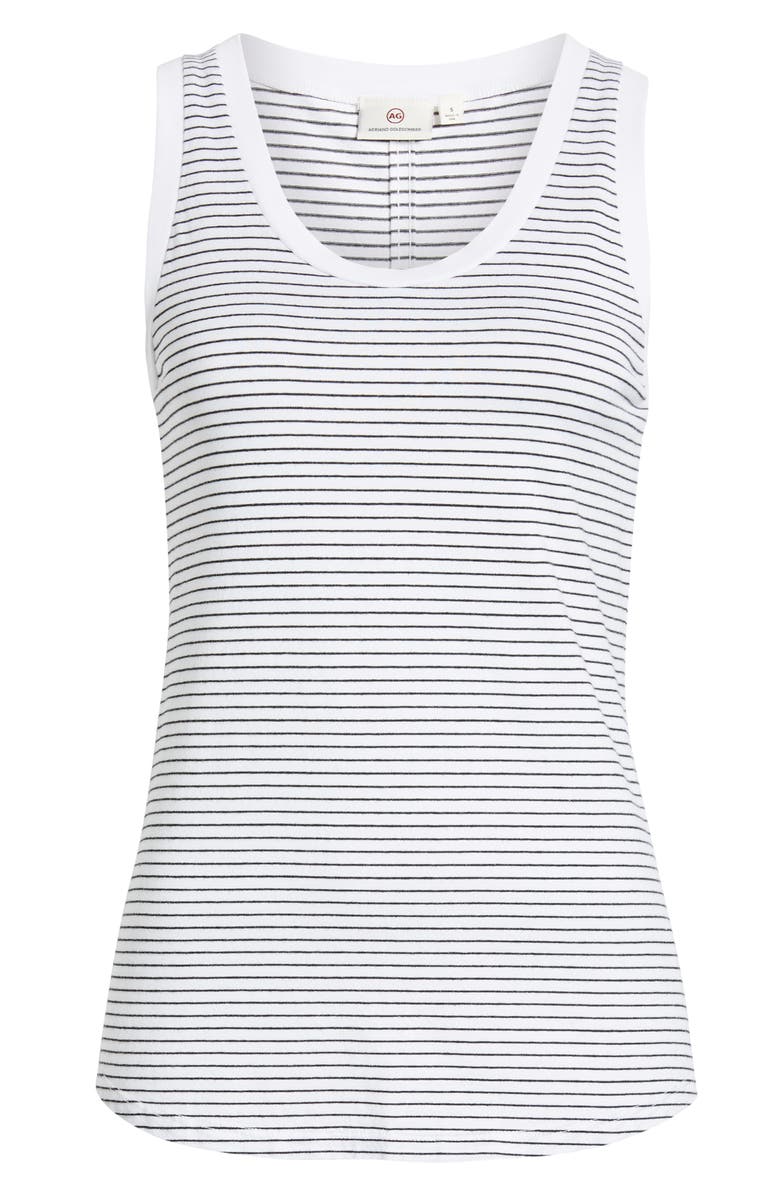 AG Cambria Stripe Fitted Tank, Alternate, color, 